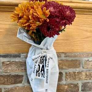 FIRM!  REUSABLE GIFT BAG!  The Happy Birthday Bouquet/Wine Gift Bag